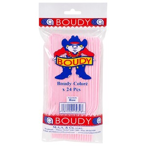 Boudy Plastic Forks Assorted Color 24 Pieces