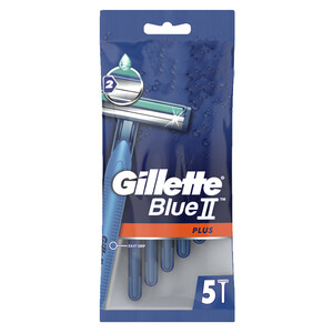 Gillette Blue Ii Plus Disposable Razors 5 Pieces