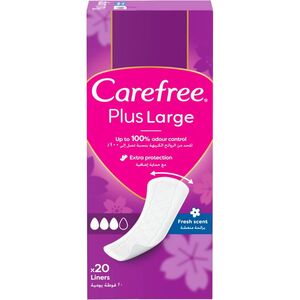 Carefree Pantyliners Fresh Scent Plus Large Size - Pack Of 20