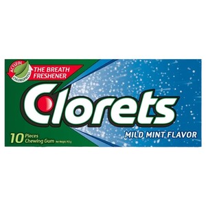 Clorets Chewing Gum Mild Mint 10 Pieces 14G
