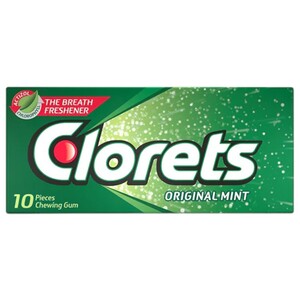Clorets Chewing Gum Original Mint 10 Pieces 14G