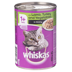 Whiskas Cat Food Mince Turkey, Lamb & Vegetable In Gravy 400G