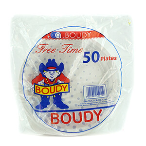 Boudy Plat Plast. Blanc Petit *50