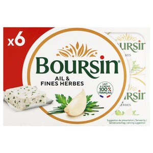 Boursin Cheese Ail & Fines Herbes 6 Portions 96G
