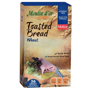Moulin D'or Toasted Bread Wheat Nature 36 Pieces