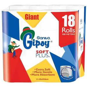 Gipsy Toilet Paper Soft Plus 3Ply 18 Rolls