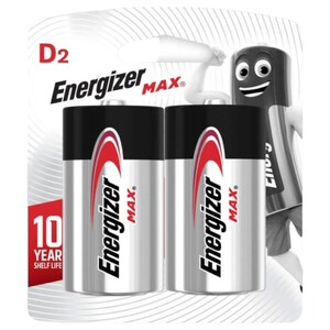 Energizer Battery D 2 Pieces