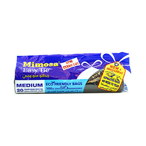 Mimosa Easy Tie Trash Bags Medium 20 Pieces