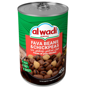 Al Wadi Al Akhdar Fava Beans & Chick Peas 400G