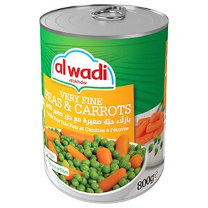 Al Wadi Al Akhdar Green Peas & Baby Carrots 800G