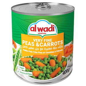 Al Wadi Al Akhdar Peas & Carrots Extra Fine 400G