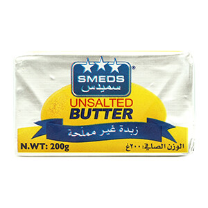 Smeds Unsalted Butter 200G