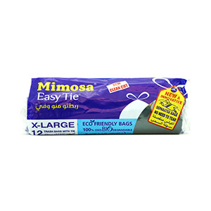 Mimosa Easy Tie Trash Bags X-Large 12 Pieces