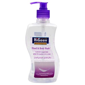 Higeen Hand & Body Liquid Soap Sensitive 500Ml
