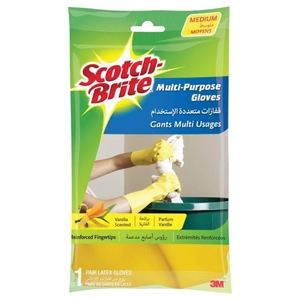 Scotch Brite Gloves All Purpose Medium Vanilla Scent