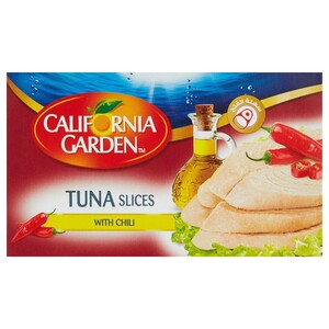 California Garden Canned Fish Tuna Slice With Chili In Sunflower Oil 120G