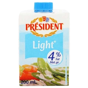Président Creme Light 4% Animal Fat 200Ml