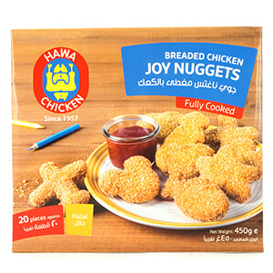 Hawa Chicken Frozen Breaded Chicken Joy Nuggets 20 Pieces 450G