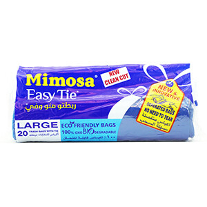 Mimosa Easy Tie Trash Bags Large 20 Pieces