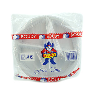 Boudy Plat Plast. Blanc 3P *50 Grd