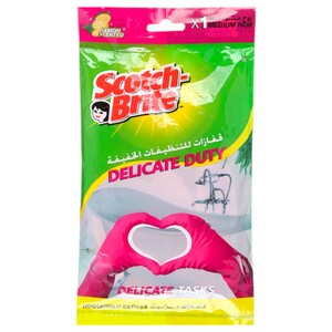 Scotch Brite Gloves Delicate Duty Medium Scented Lemon
