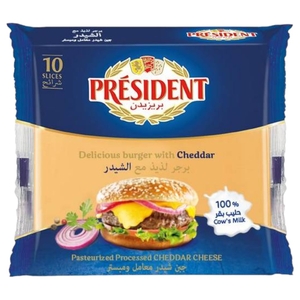 Président Burger Cheddar 10 Slices 200G