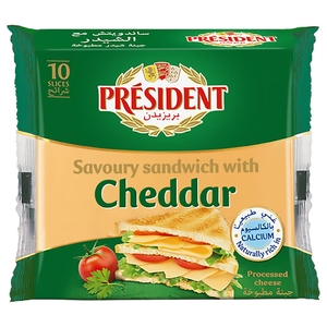 Président Cheddar Cheese Sandwich Slices 200G