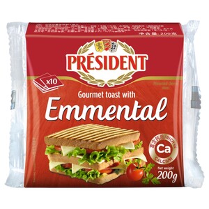 Président Toast Emmental Cheese Slices Red 200G