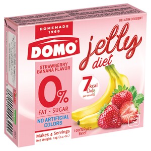 Domo Jelly Strawberry Banana Diet 12G