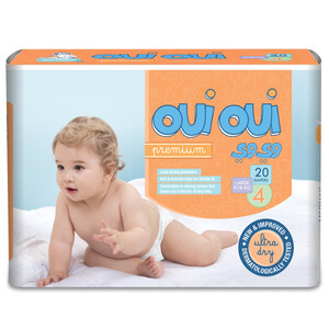 Oui Oui Diapers S4+ 9-18Kg 20 Pieces