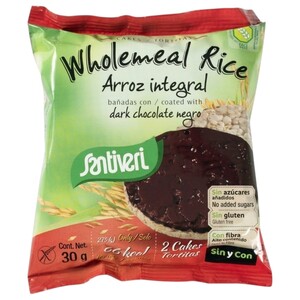 Santiveri Wholemeal Rice Cakes Dark Chocolate Gluten Free 30G
