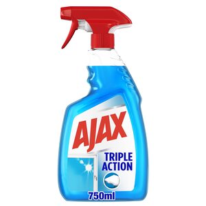 Ajax Triple Action Glass Cleaner Spray 750Ml