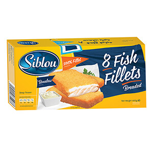 Siblou Frozen Fish Fillets Breaded 8 Pieces 400G