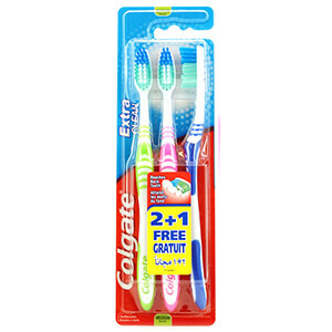 Colgate Toothbrush Extra Clean 2+1 Free