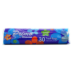 Primo Trash Bags Large Blue 30 Pieces