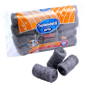 Arix Steel Wool Rolls 12 Pieces