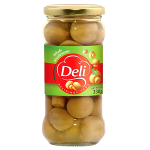 Deli Whole Mushrooms Jar 330G