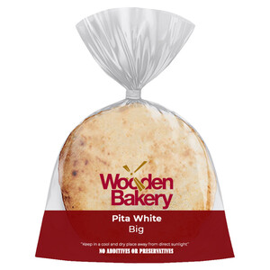 Wooden Bakery Pita White Bread Big 800G