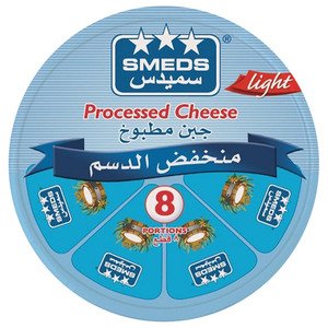 Smeds Processed Cheese Light 8 Portions 128G