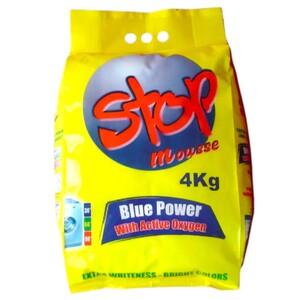 Stop Mousse Powder Laundry Detergent Blue Power With Active Oxygen 4Kg
