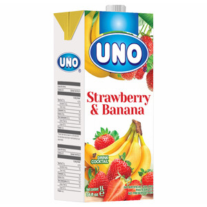 Uno Juice Strawberry & Banana 1L