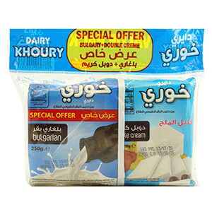 Dairy Khoury Bulgarian Vacuum 350G + Double Cream Free