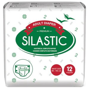 Silastic Adult Diapers Medium 12 Pieces