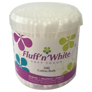 Fluff'n White Cotton Buds 200 Pieces
