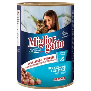 Miglior Gatto Bocconcini Con Pesce 405G