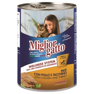 Miglior Gatto Pate Con Pollo E Tacchino 400G