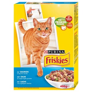 Purina Friskies Adult Cat Salmon & Vegetables 400G