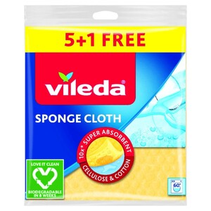 Vileda Sponge Cloth 5+1 Free