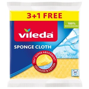 Vileda Sponge Cloth 3 Pieces + 1 Free