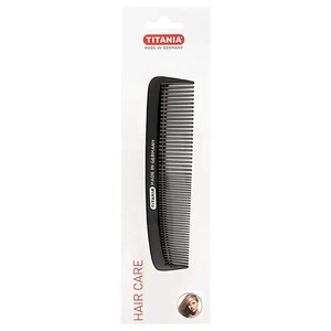 Titania Black Gents Pocket Comb 12.5Cm